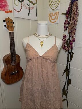Neutral Blush Spaghetti Strap Sundress
